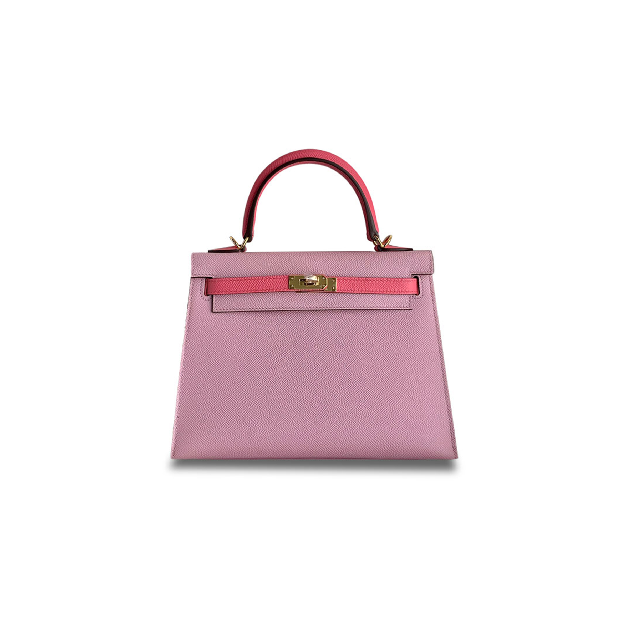 H**mes master kelly 25 epsom mallow purple lipstick powder gold buckle (25*17*7cm)